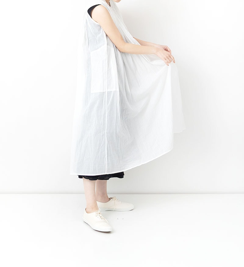 ST-098L Sleeveless Gather Blouse *Long