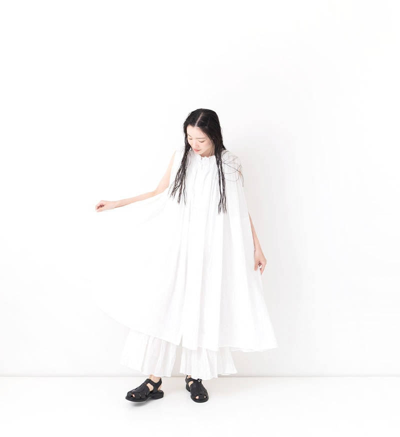 ST-098L Sleeveless Gather Blouse *Long