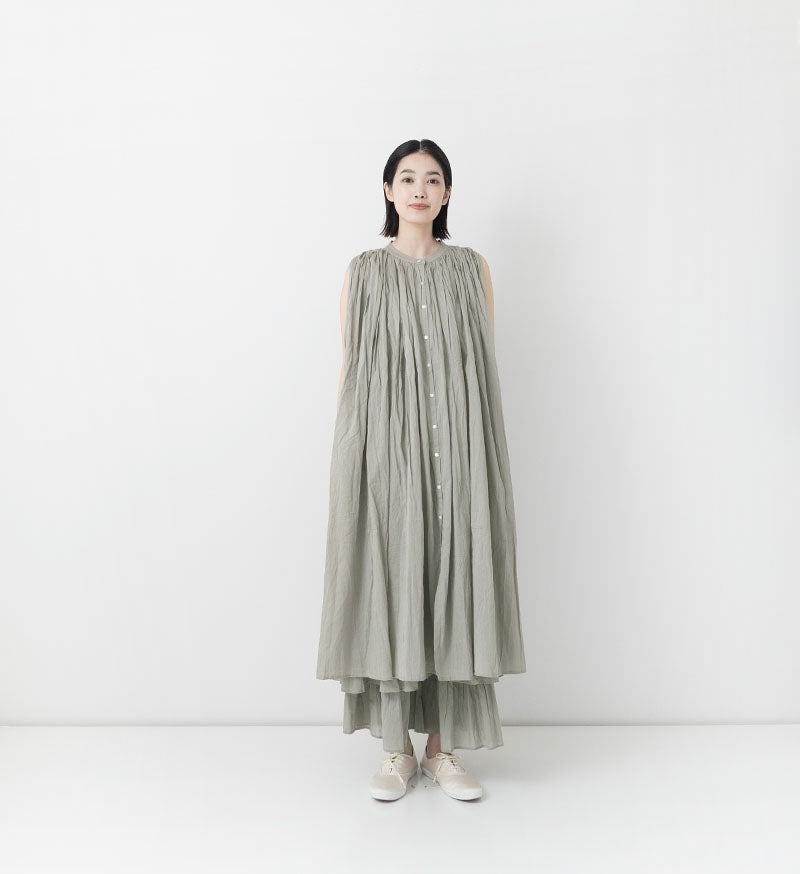 ST-098L Sleeveless Gather Blouse *Long