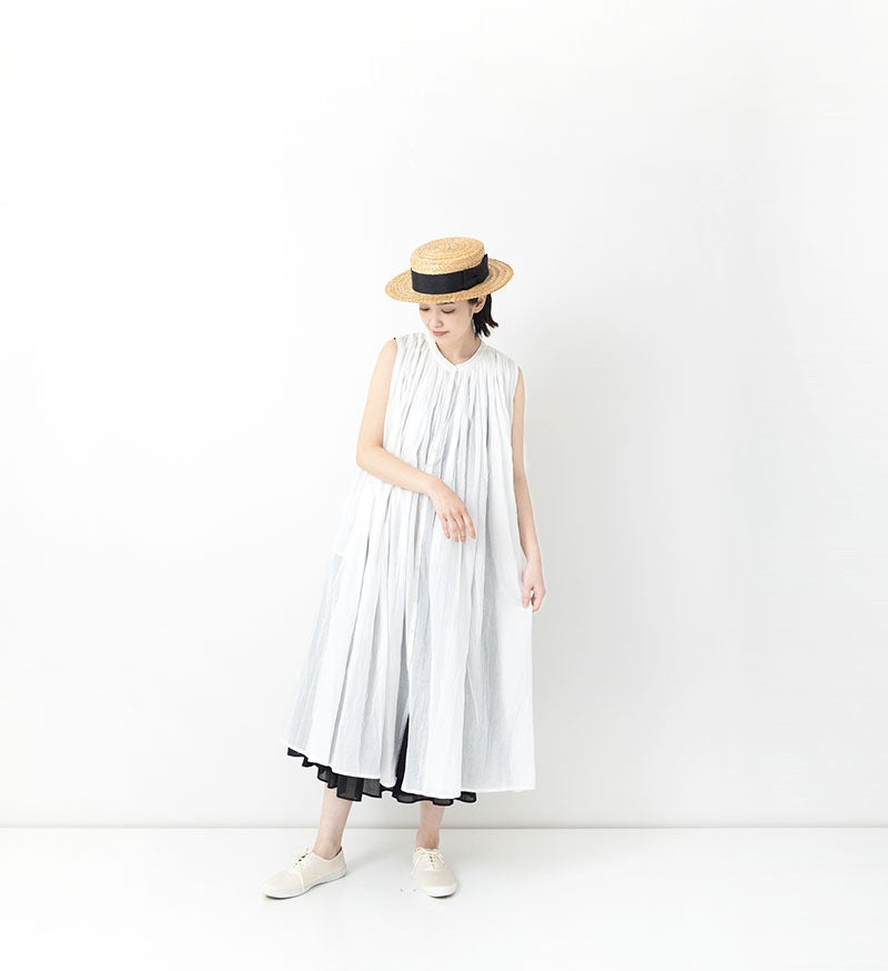 ST-098L Sleeveless Gather Blouse *Long