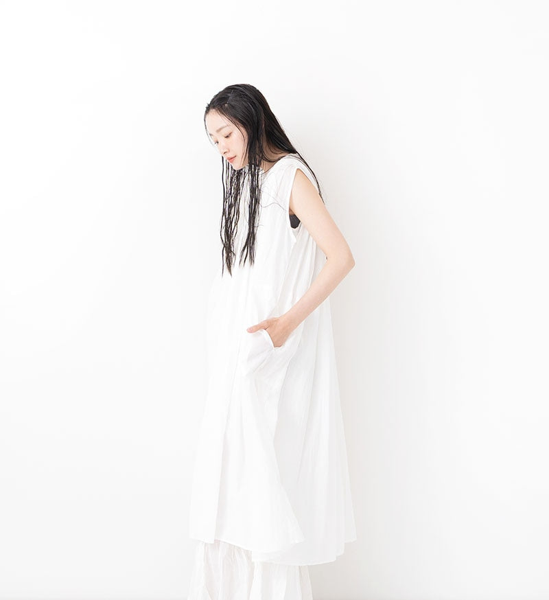 ST-098L Sleeveless Gather Blouse *Long