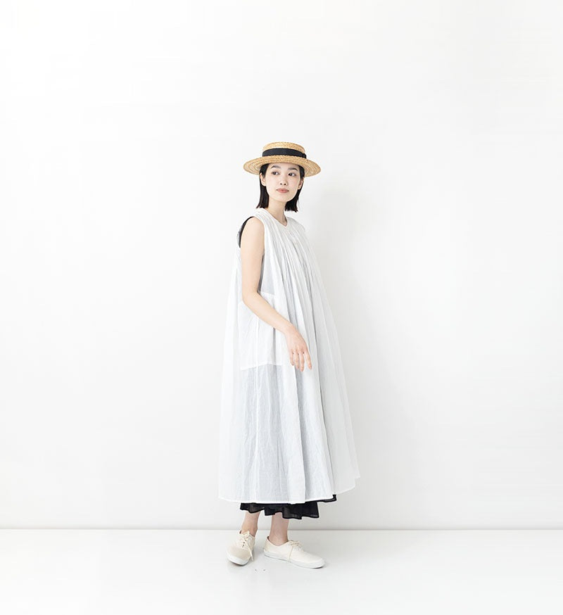 ST-098L Sleeveless Gather Blouse *Long
