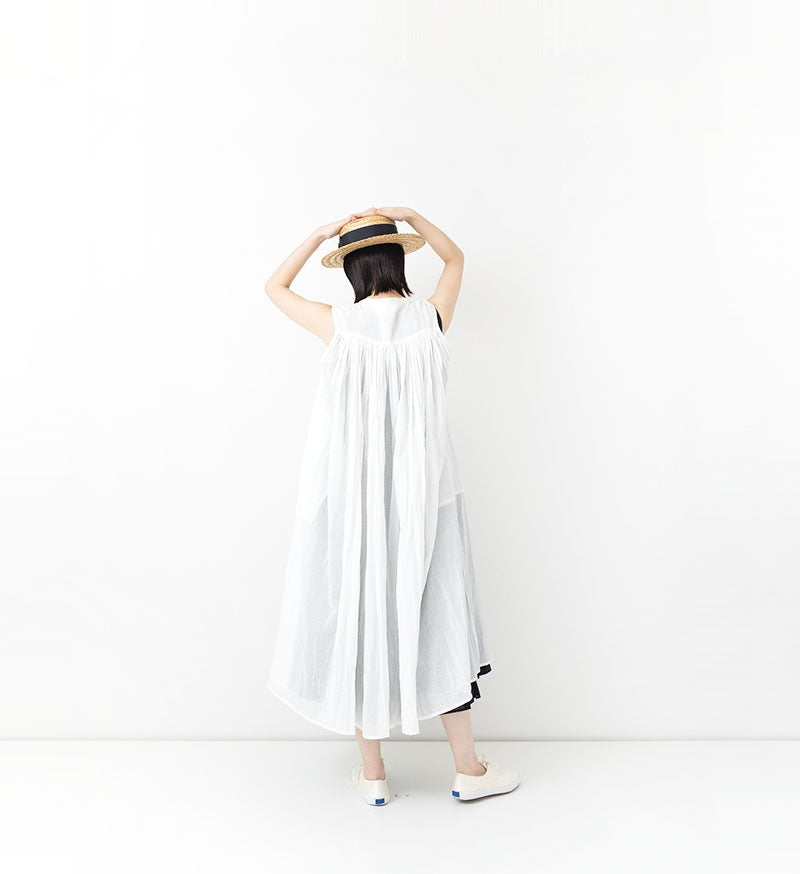 ST-098L Sleeveless Gather Blouse *Long