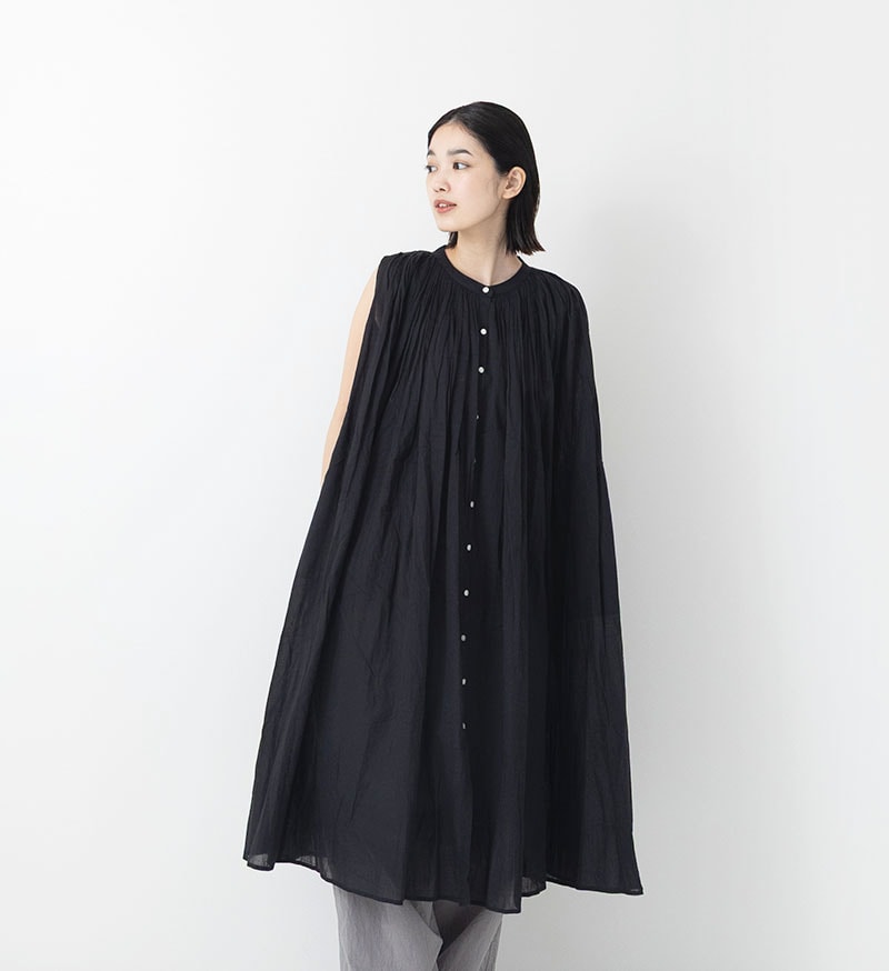 ST-098L Sleeveless Gather Blouse *Long